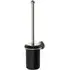 Wall Mounted Ceramic Toilet Brush Holder - Black, Silver Nickel