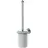 Wall Mounted Ceramic Toilet Brush Holder - White, Chrome