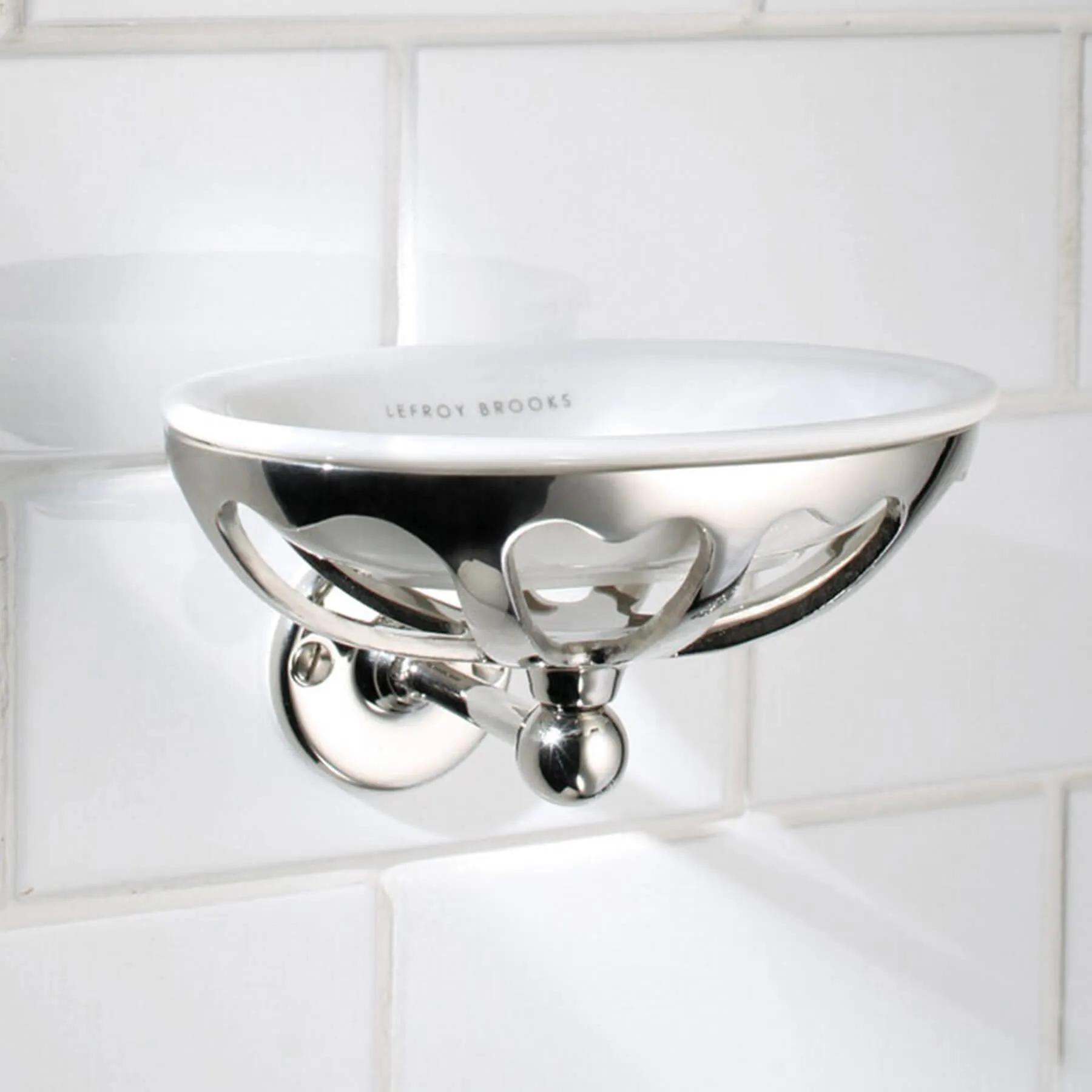 Wall Mounted Soap Holder - Chrome, Brass