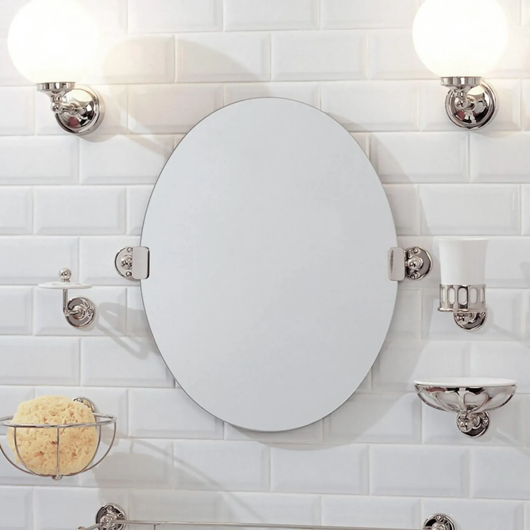 Wall Mounted Soap Holder - Chrome, Brass