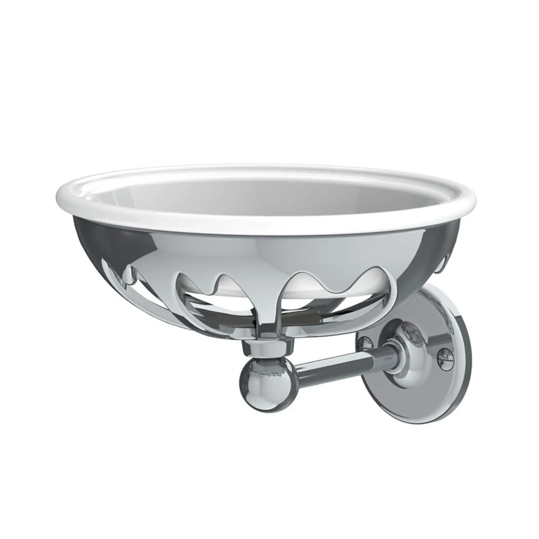 Wall Mounted Soap Holder - Chrome, Brass image