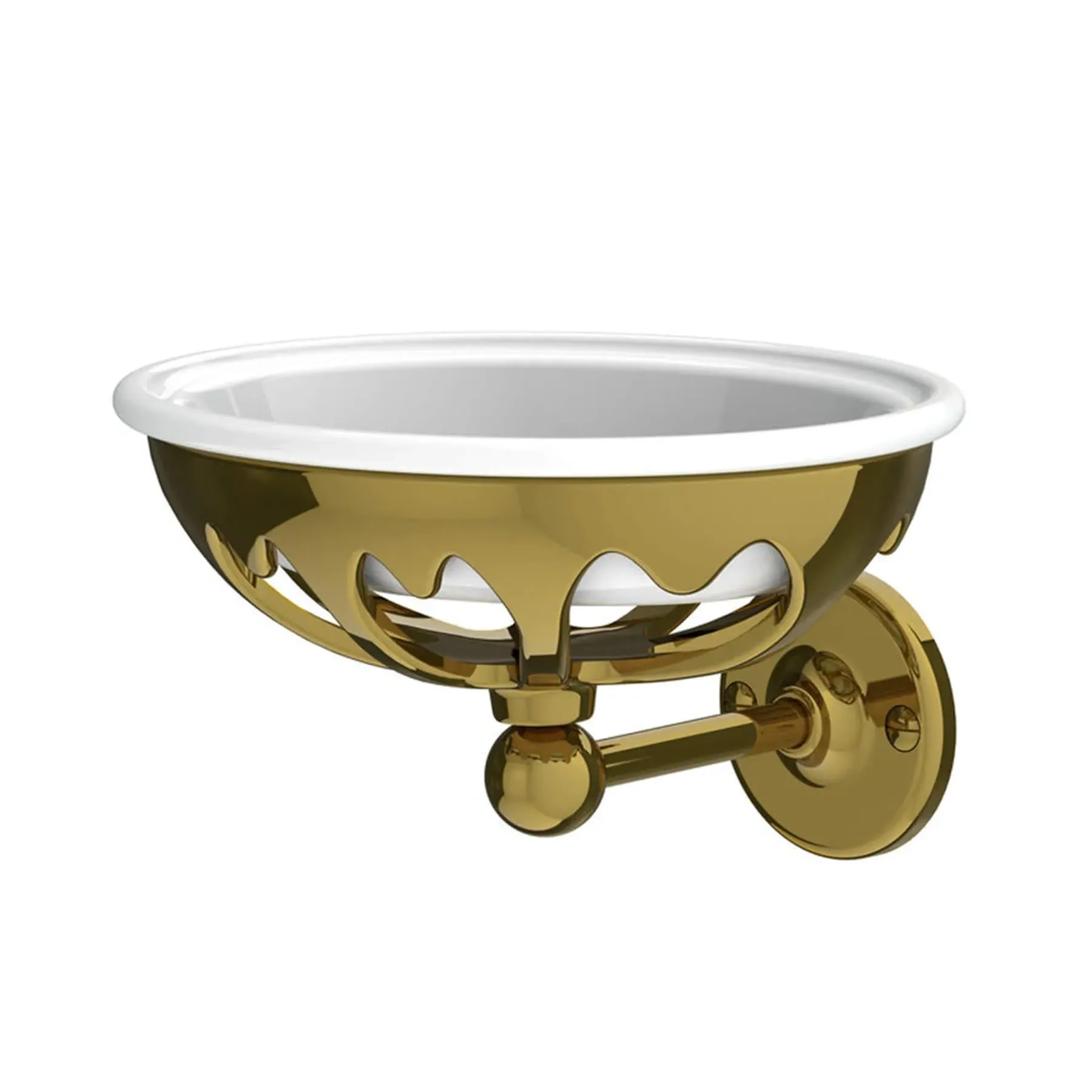 Wall Mounted Soap Holder - Polished Brass, Brass