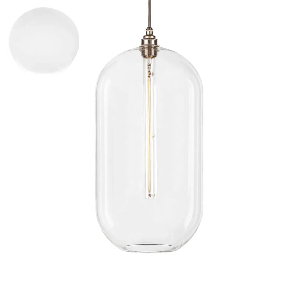 Charlton Extra Large Pendant Light - Opaque White, Metal