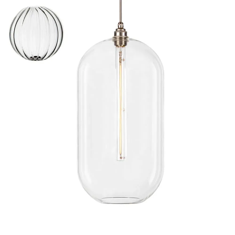 Charlton Extra Large Pendant Light - Ribbed, Metal