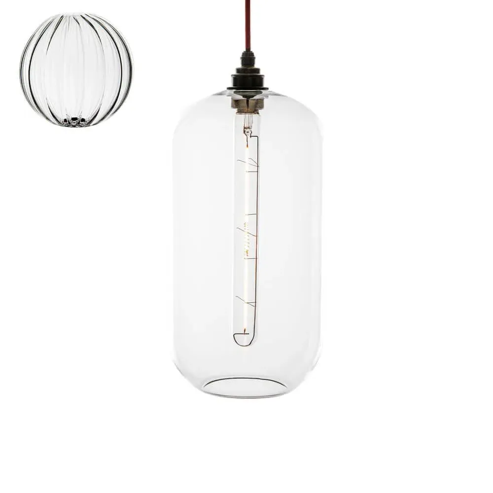 Charlton Large Pendant Light - Ribbed, Metal