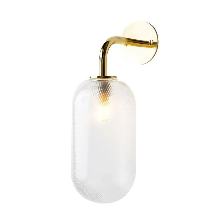 Charlton Sealed Wall Light - Ribbed Glass