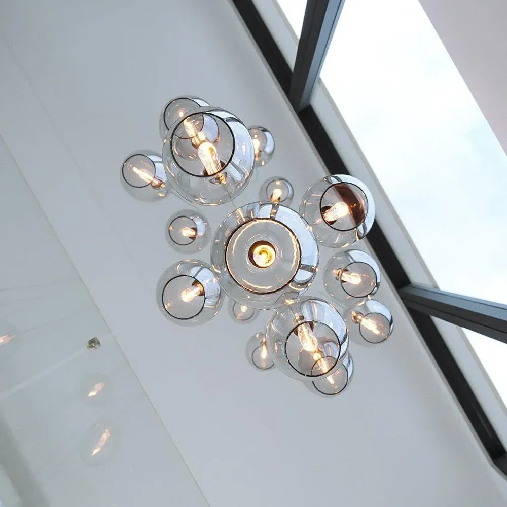 Extra Large Pendant Light Fine Ribbed - Glass