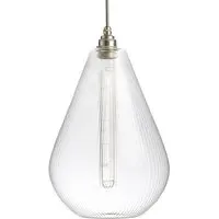 Kingston Large Pendant Light - Fine Ribbed Twist