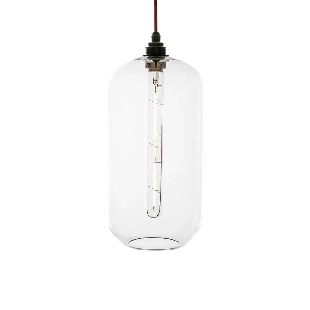 Large Pendant Light - Clear Glass, Metal
