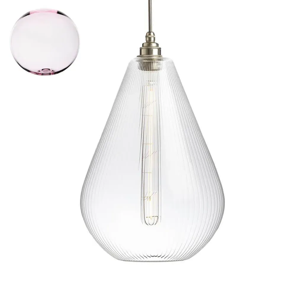 Large Pendant Light - Pink, Metal