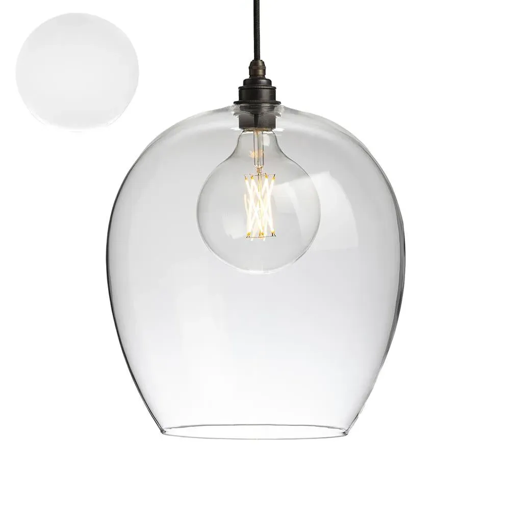 Large Pendant Light - White, Glass
