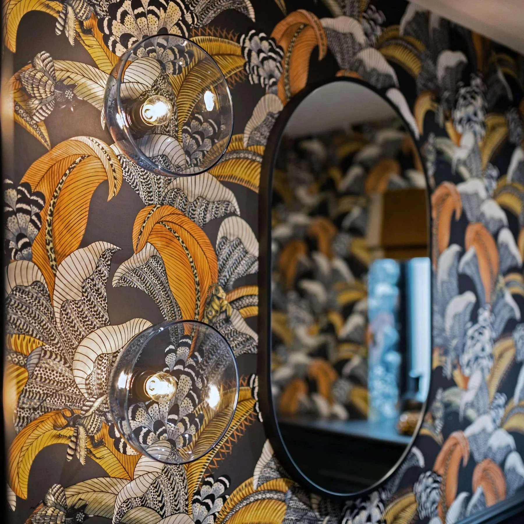 Medium Flush Mount Light - White, Glass