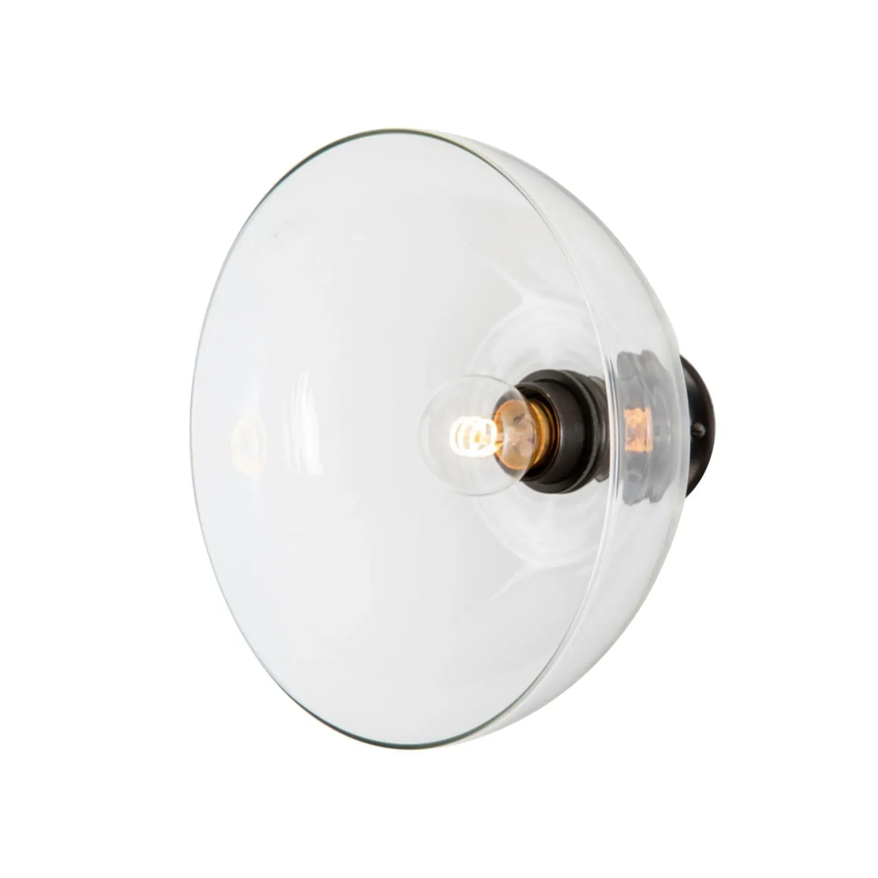 Medium Flush Mount Light - White, Glass