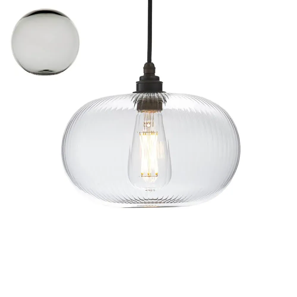 Medium Pendant Light - Black, Glass