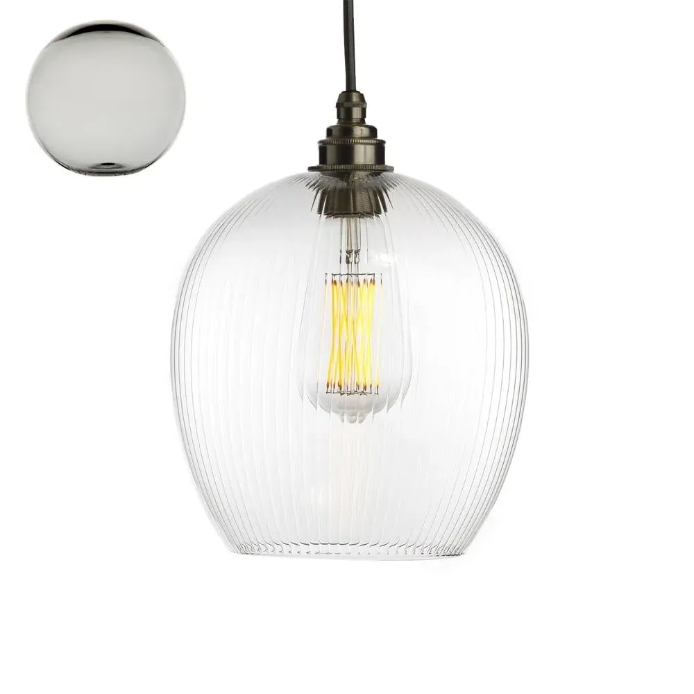 Medium Pendant Light - Black, Glass