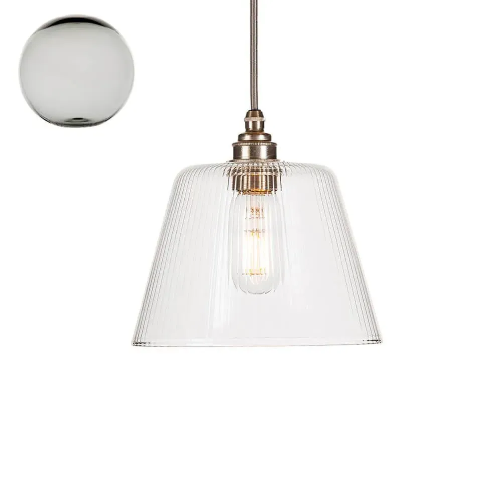 Medium Pendant Light - Black, Glass image