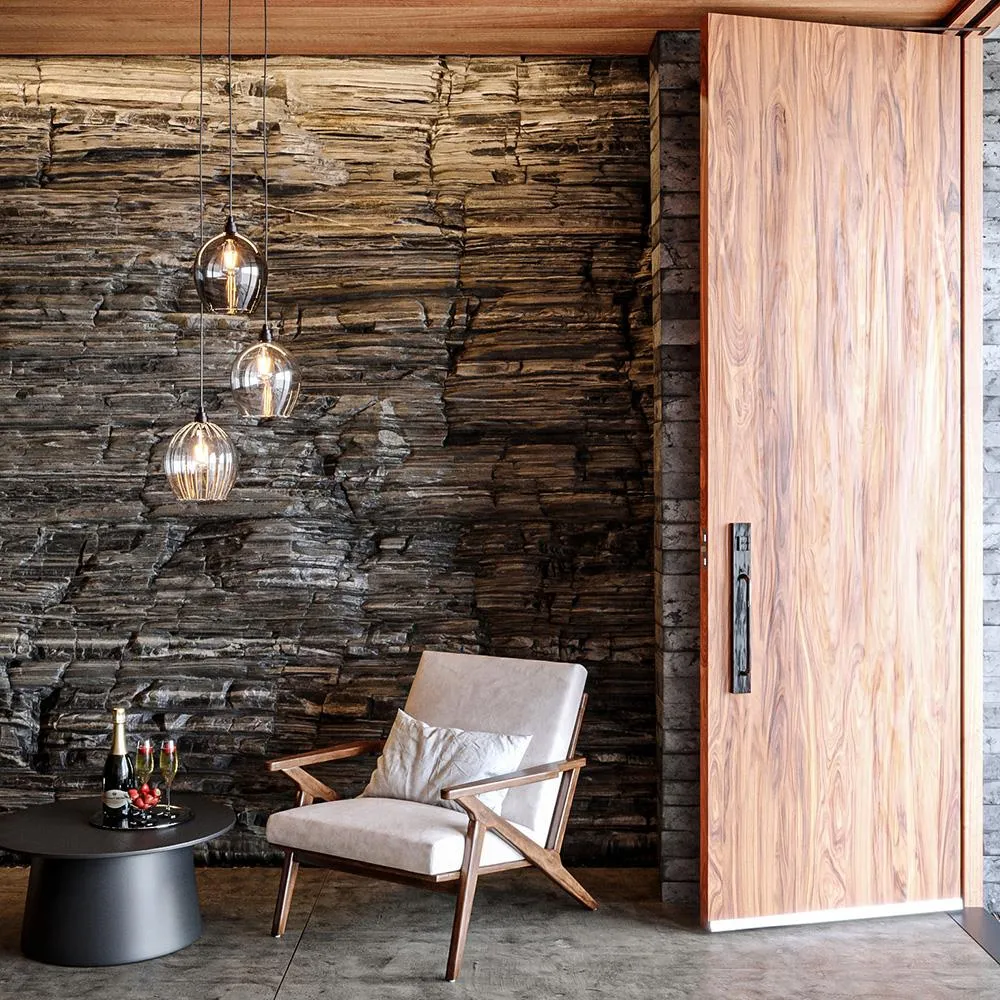 Medium Pendant Light Fine Ribbed - Glass