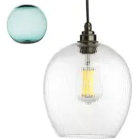 Medium Pendant Light - Teal, Glass