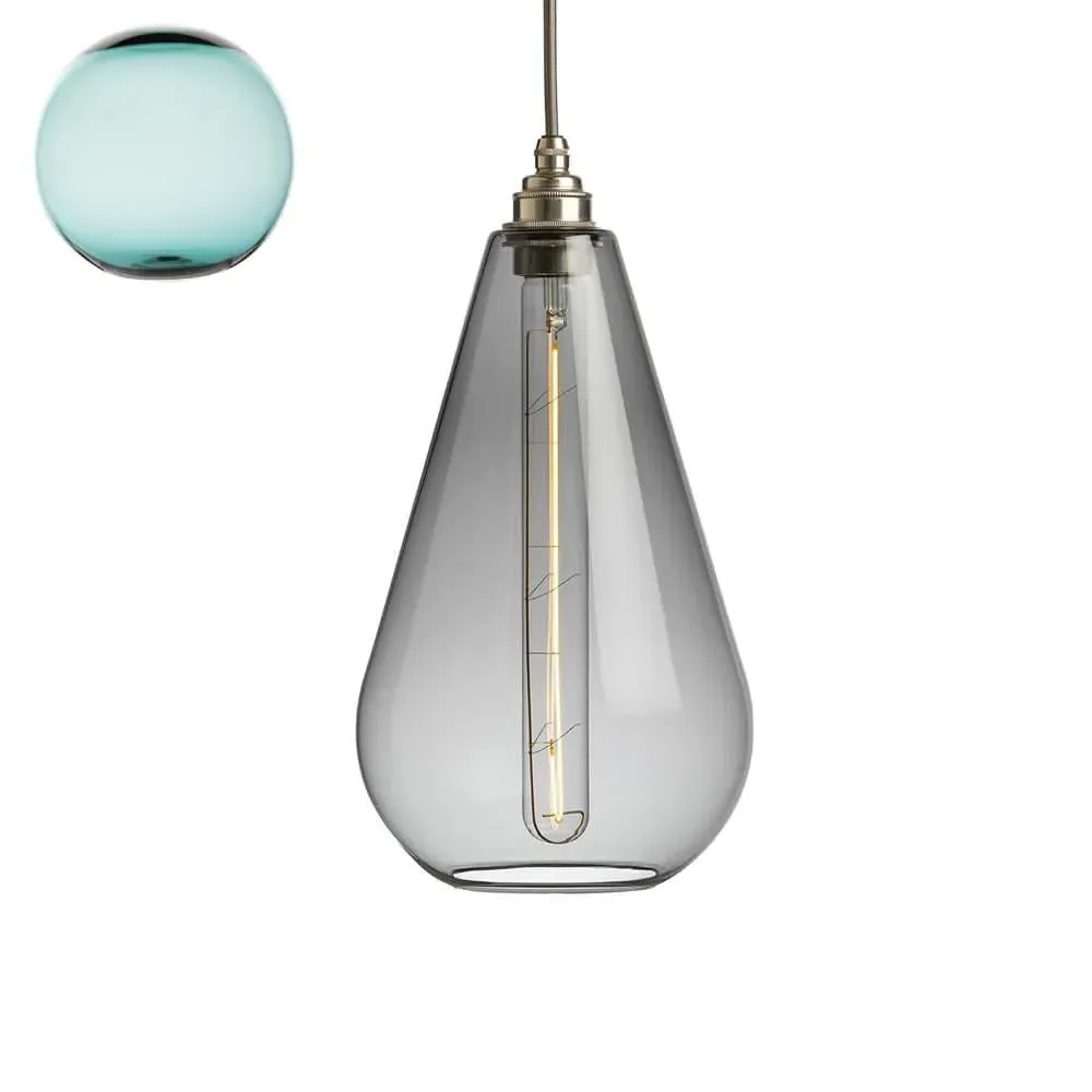 Medium Pendant Light - Teal, Metal