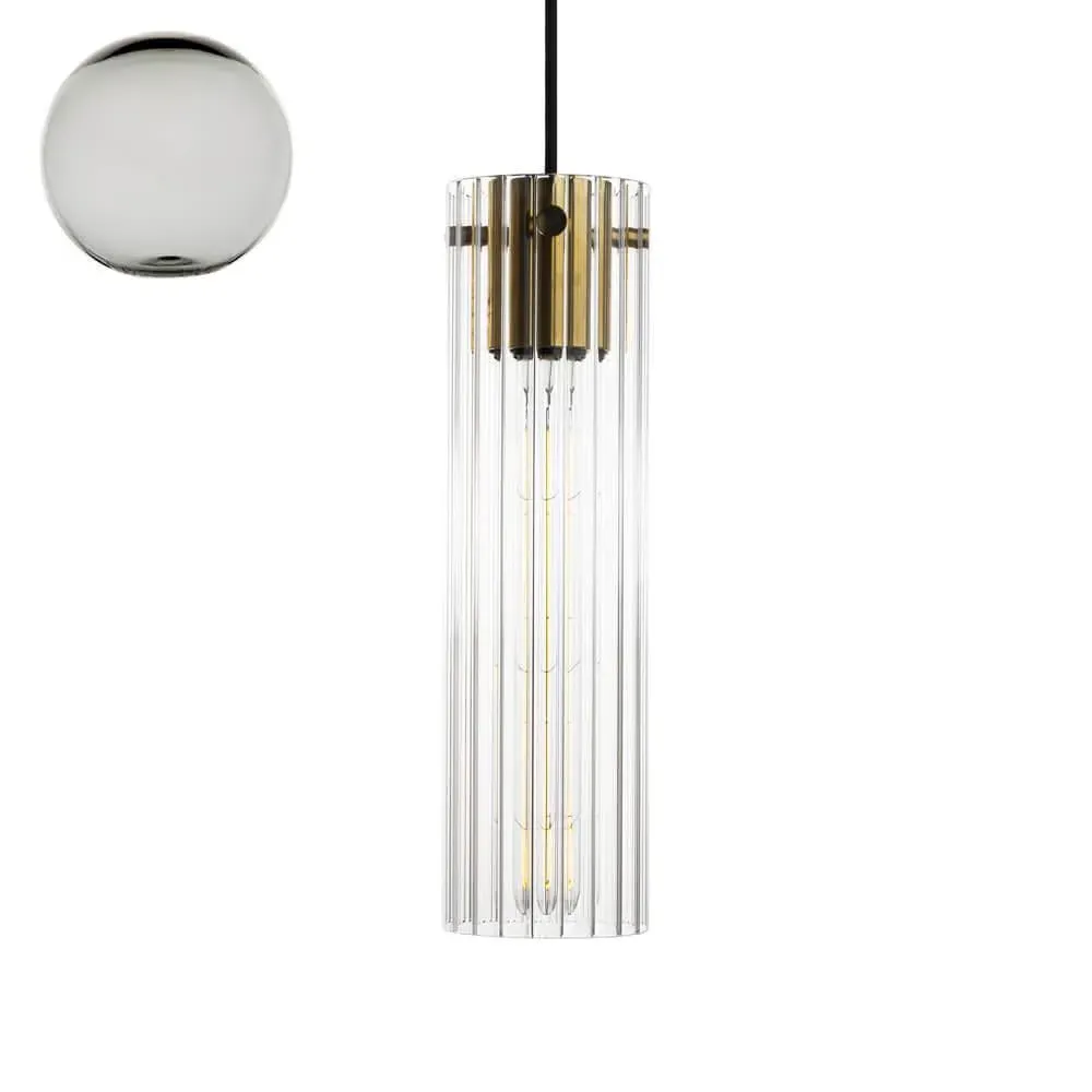 Medium Pendant Light - Transparent Black, Glass