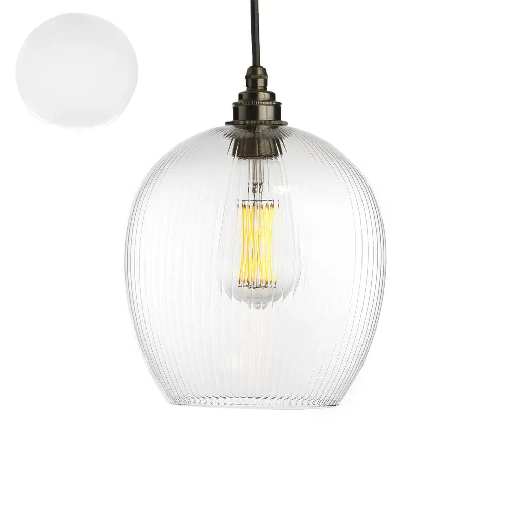 Medium Pendant Light - White, Glass