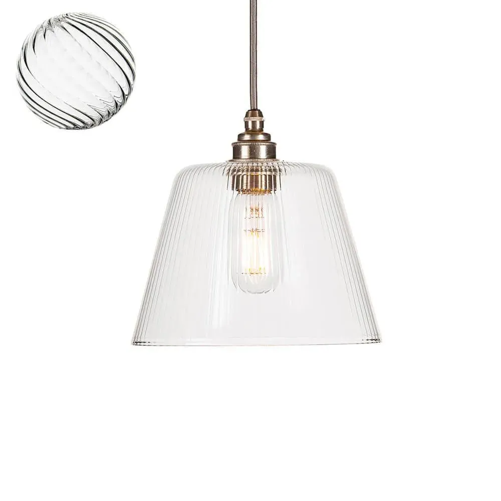 Medium Pendant Light with Twisted Shade