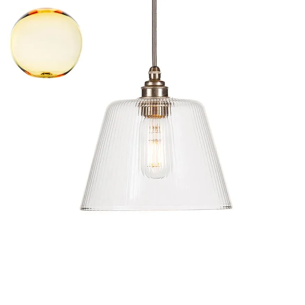 Medium Pendant Light with Yellow Shade