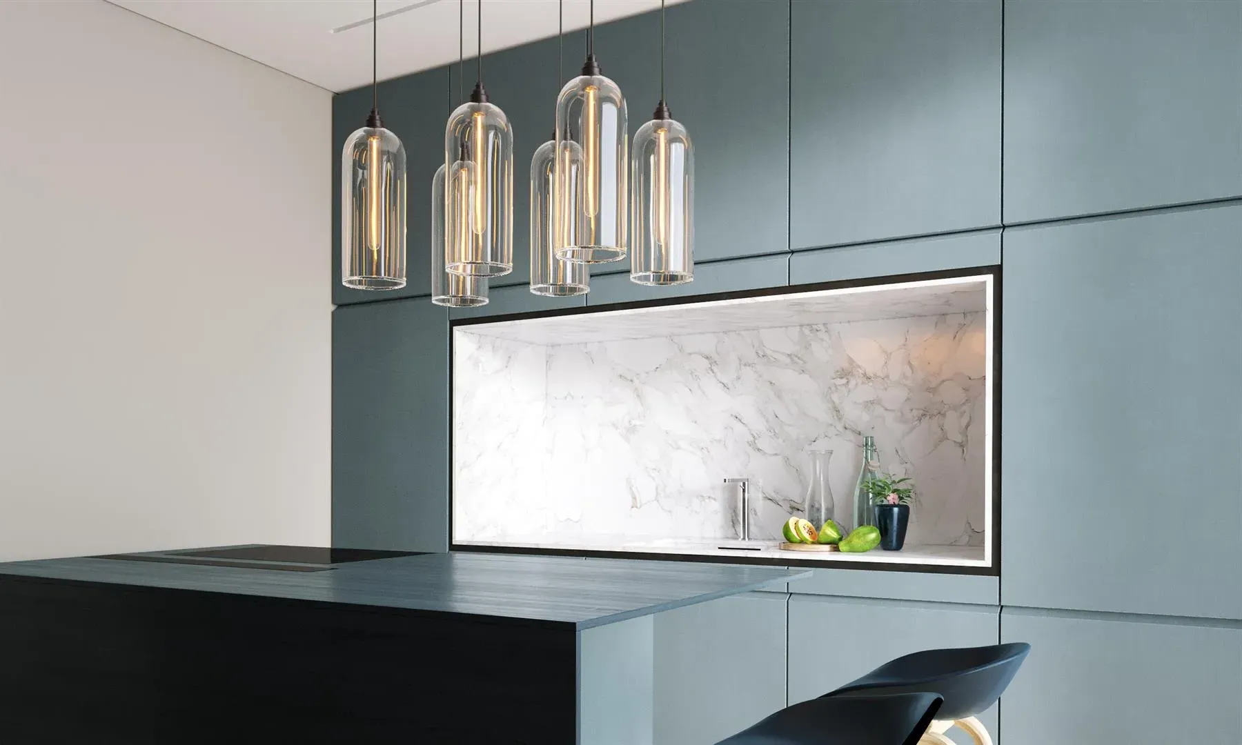 Medium Pendant Light - Yellow Glass