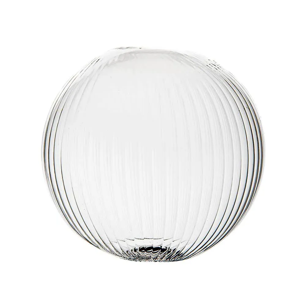 Medium Temple Pillar Light - Ribbed Glass