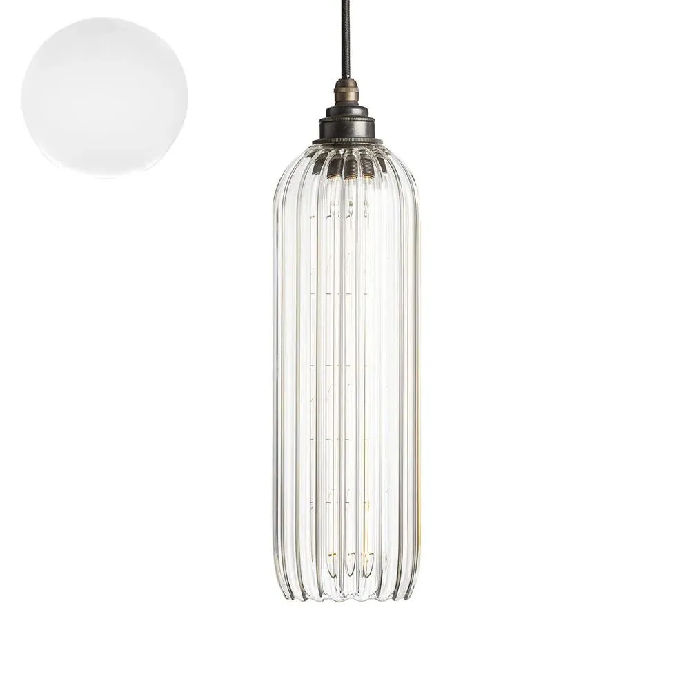 Pendant Light Opaque White Glass - Hand-Blown