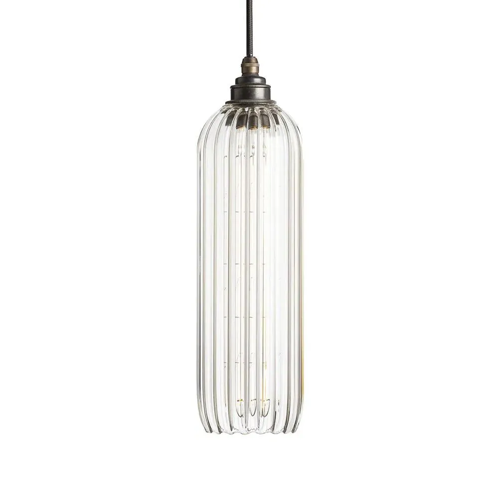 Pendant Light Transparent Black - Hand-Blown