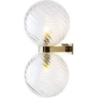 Pimlico Duo Deco Wall Light - Ribbed Twist