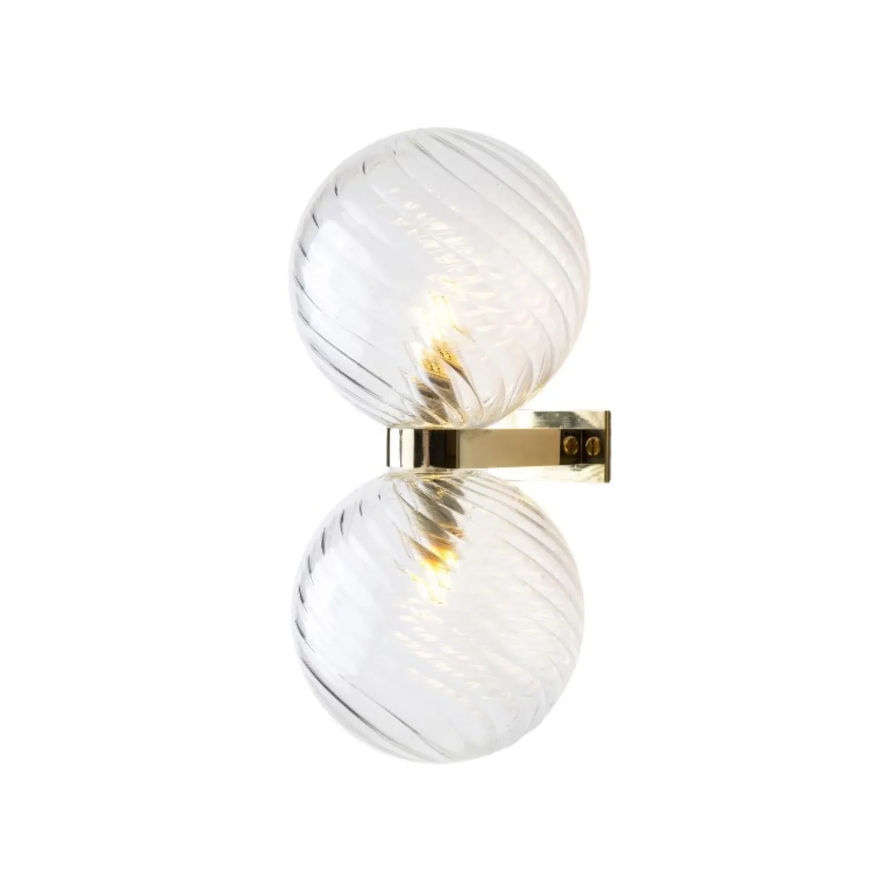 Pimlico Duo Deco Wall Light - Ribbed