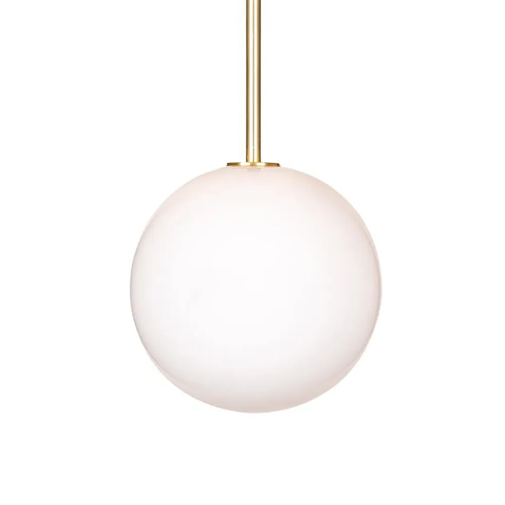 Pimlico Medium Sealed Rod Pendant Light - Opaque White