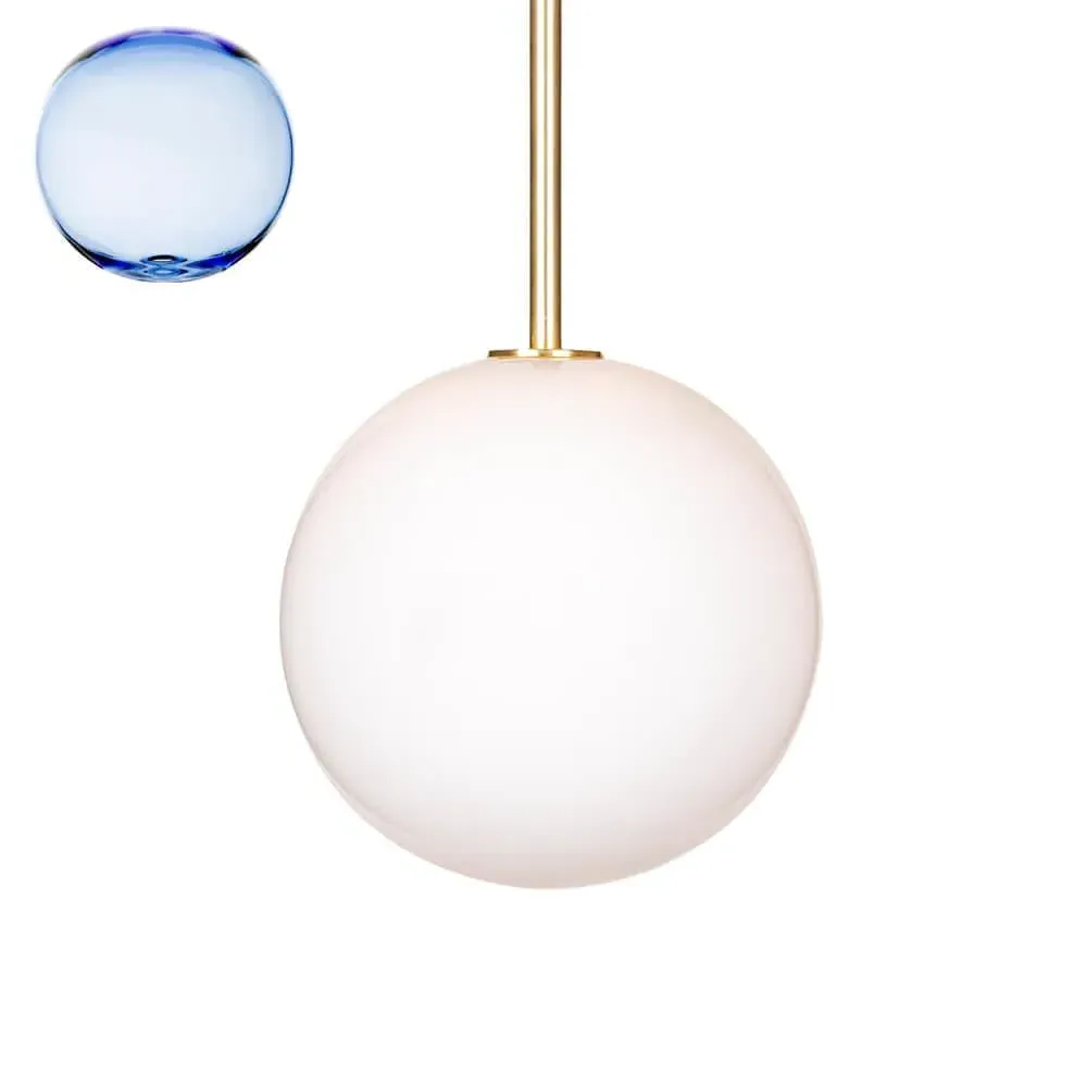 Pimlico Small Sealed Rod Pendant Light - Light Blue image