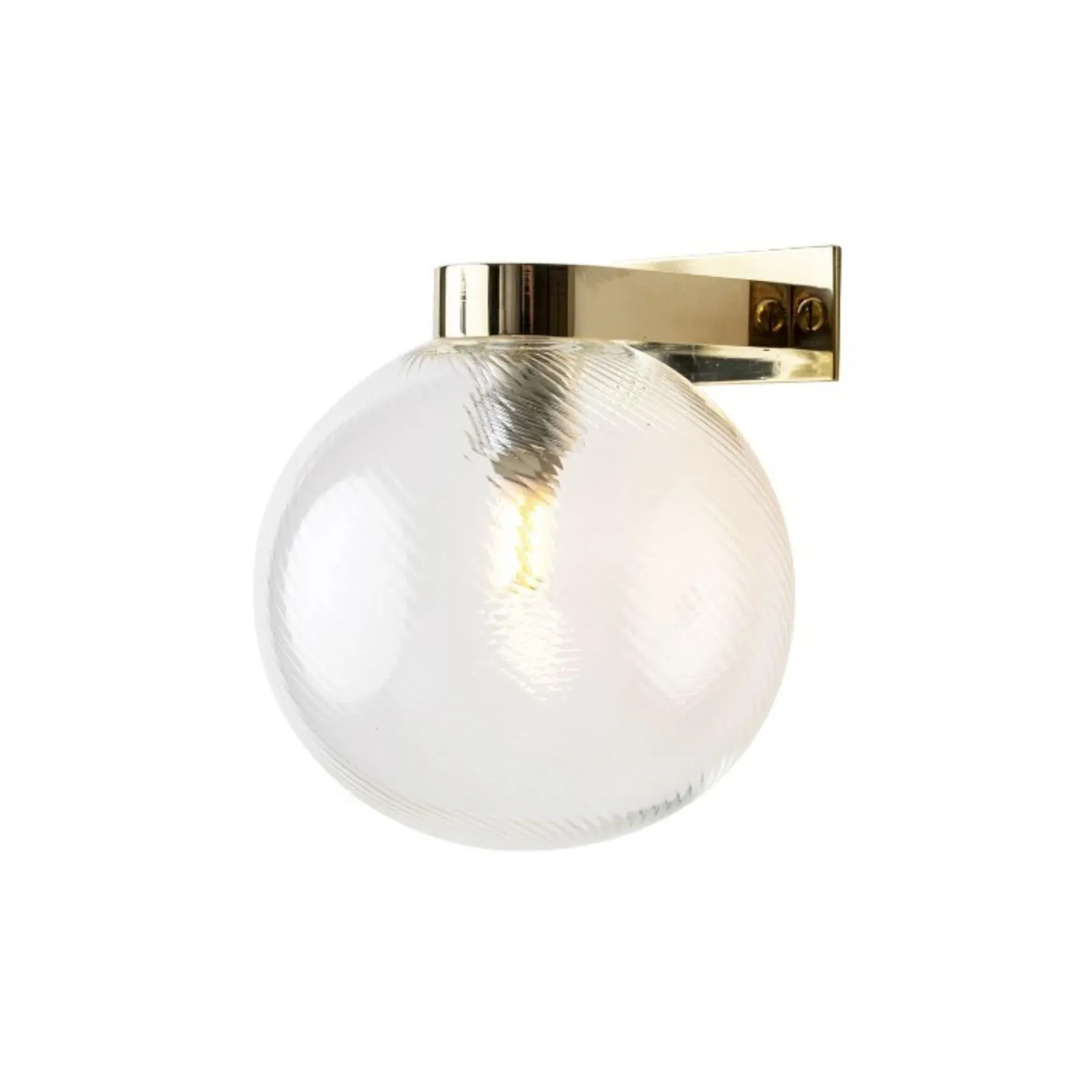 Ribbed Wall Light - Teal, Hand Blown Glass product