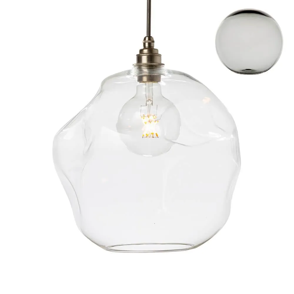 Round Pendant Light - Black, Glass