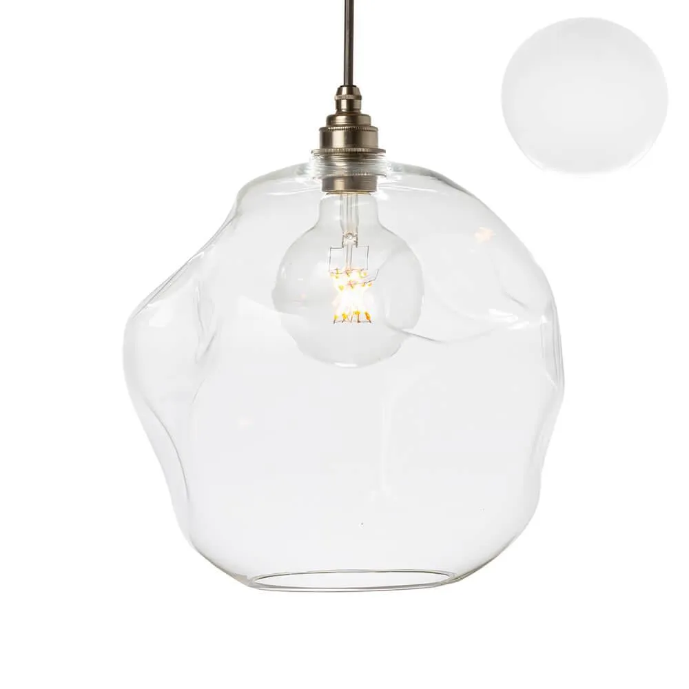 Round Pendant Light - White, Glass