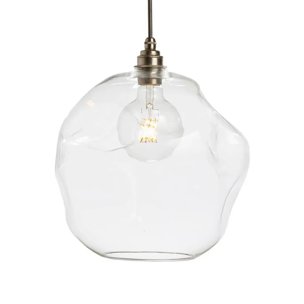 Round Pendant Light - Yellow, Glass