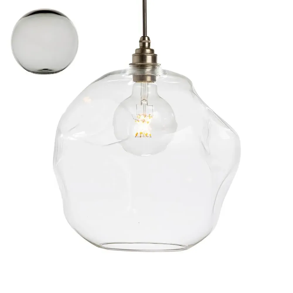 Round Pendant Light - Yellow, Glass