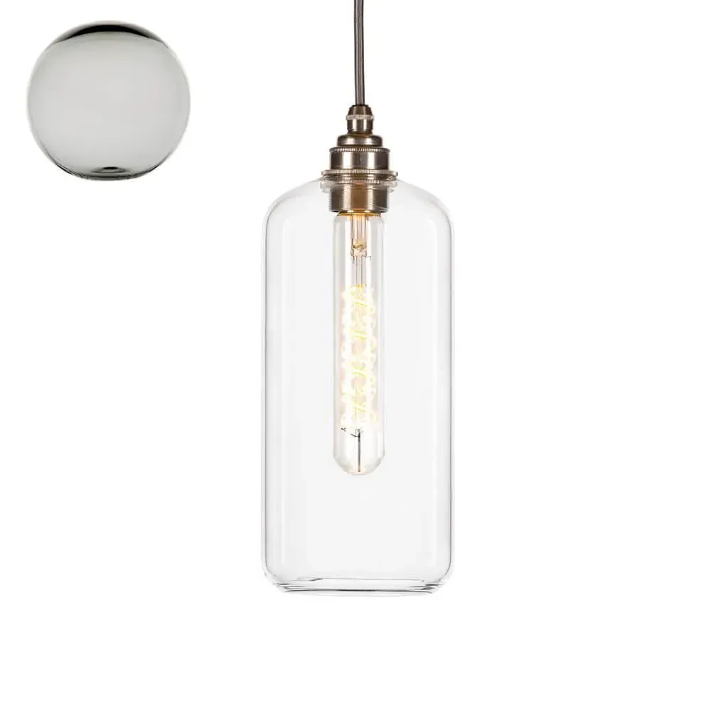 Small Pendant Light with Bronze Fittings - Yellow