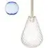 Small Pendant Light with Sealed Rod - Blue, Glass