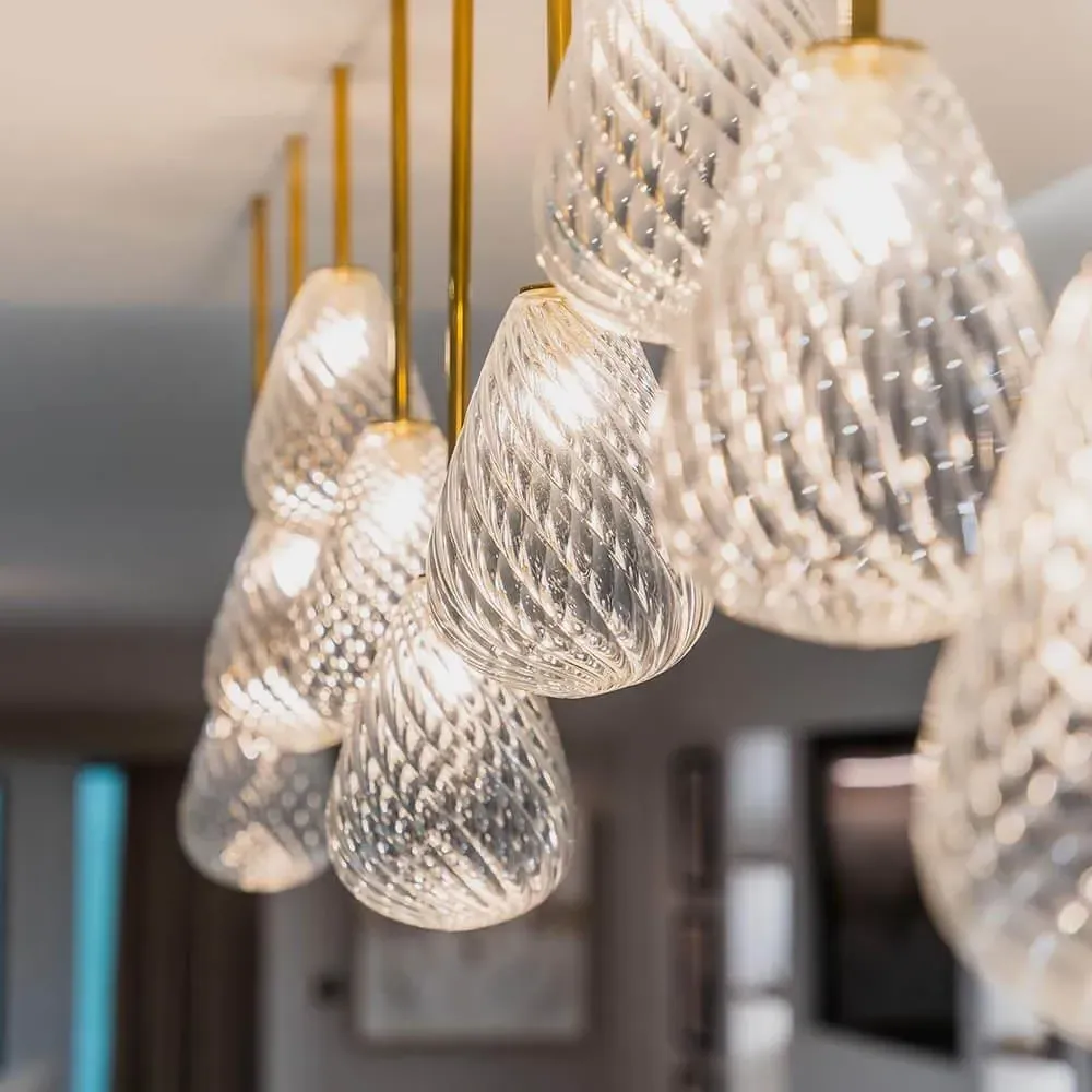 Small Pendant Light with Sealed Rod - Glass