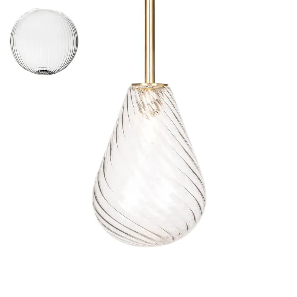 Small Pendant Light with Sealed Rod - Glass