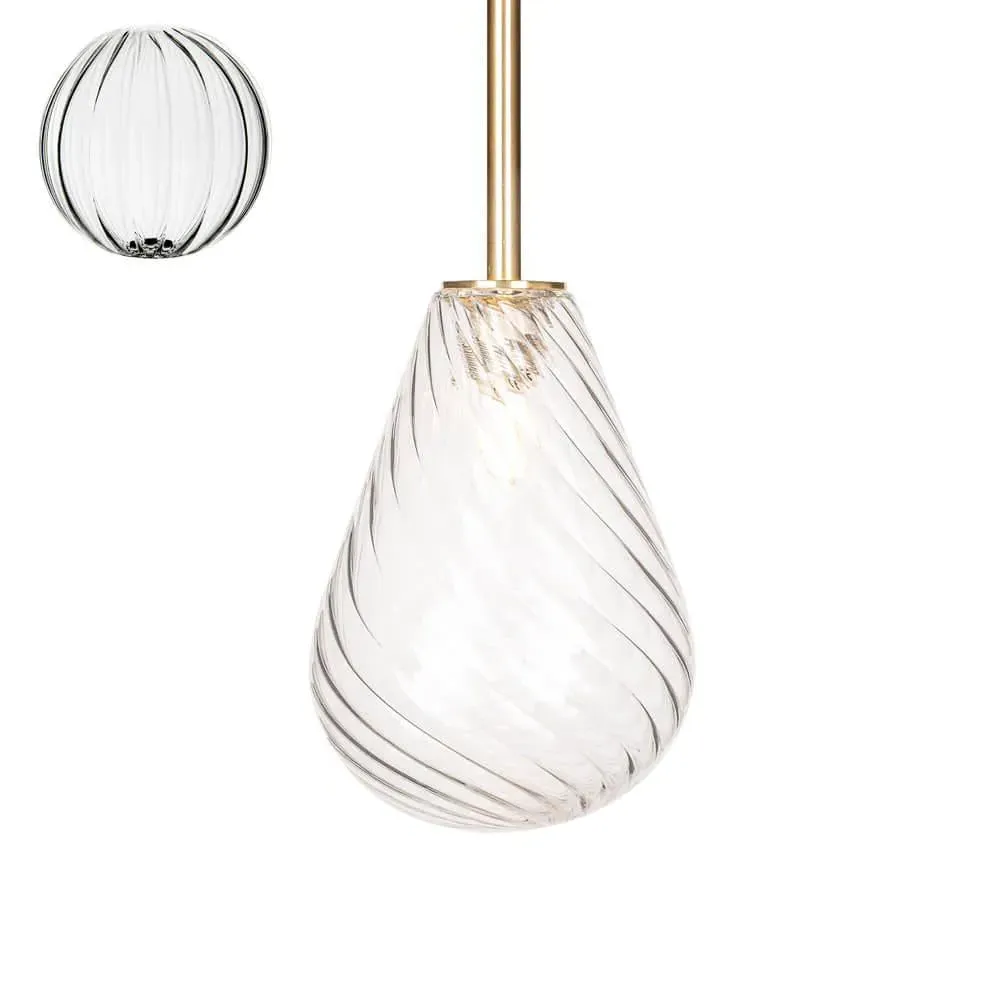 Small Pendant Light with Sealed Rod - Glass