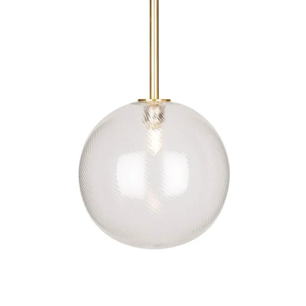 Small Pendant Light with Sealed Shade - Yellow