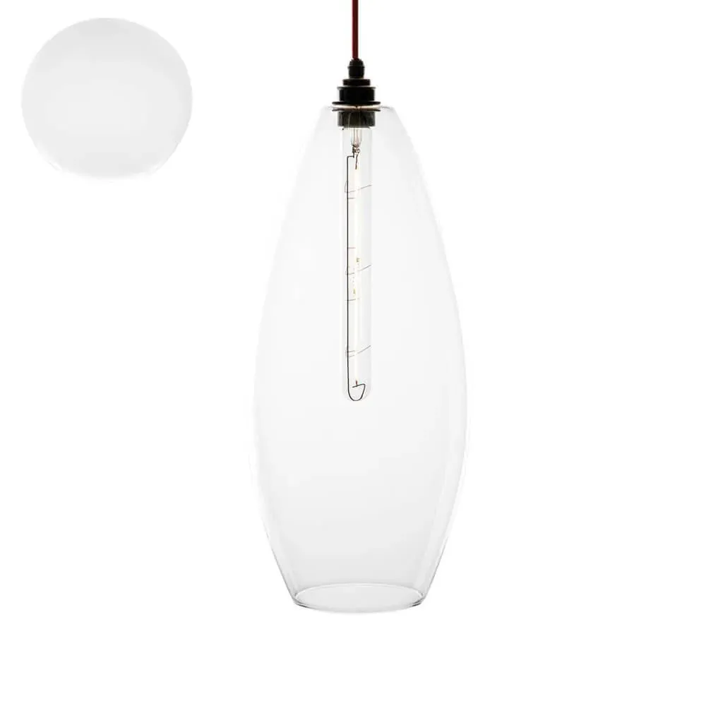 Victoria Extra Large Pendant Light - Opaque White Glass