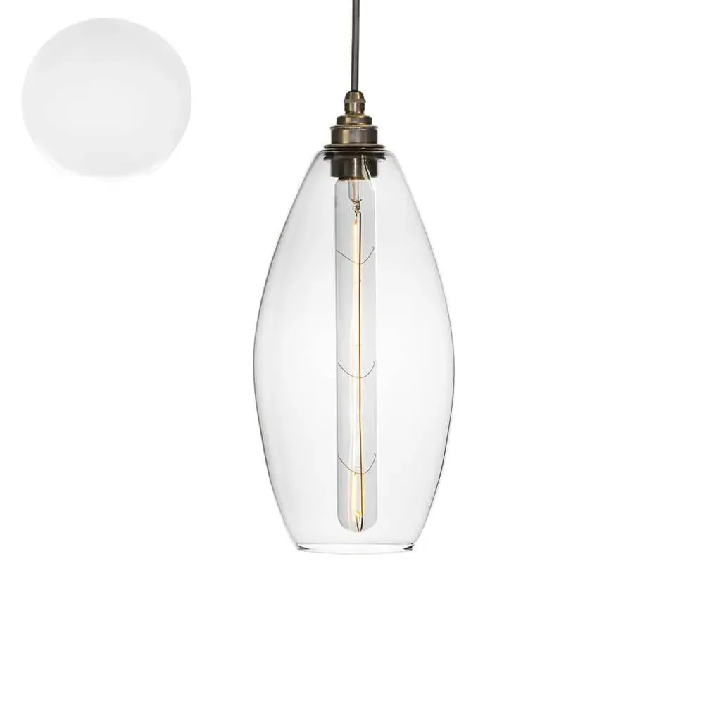 Victoria Medium Pendant Light - Opaque White