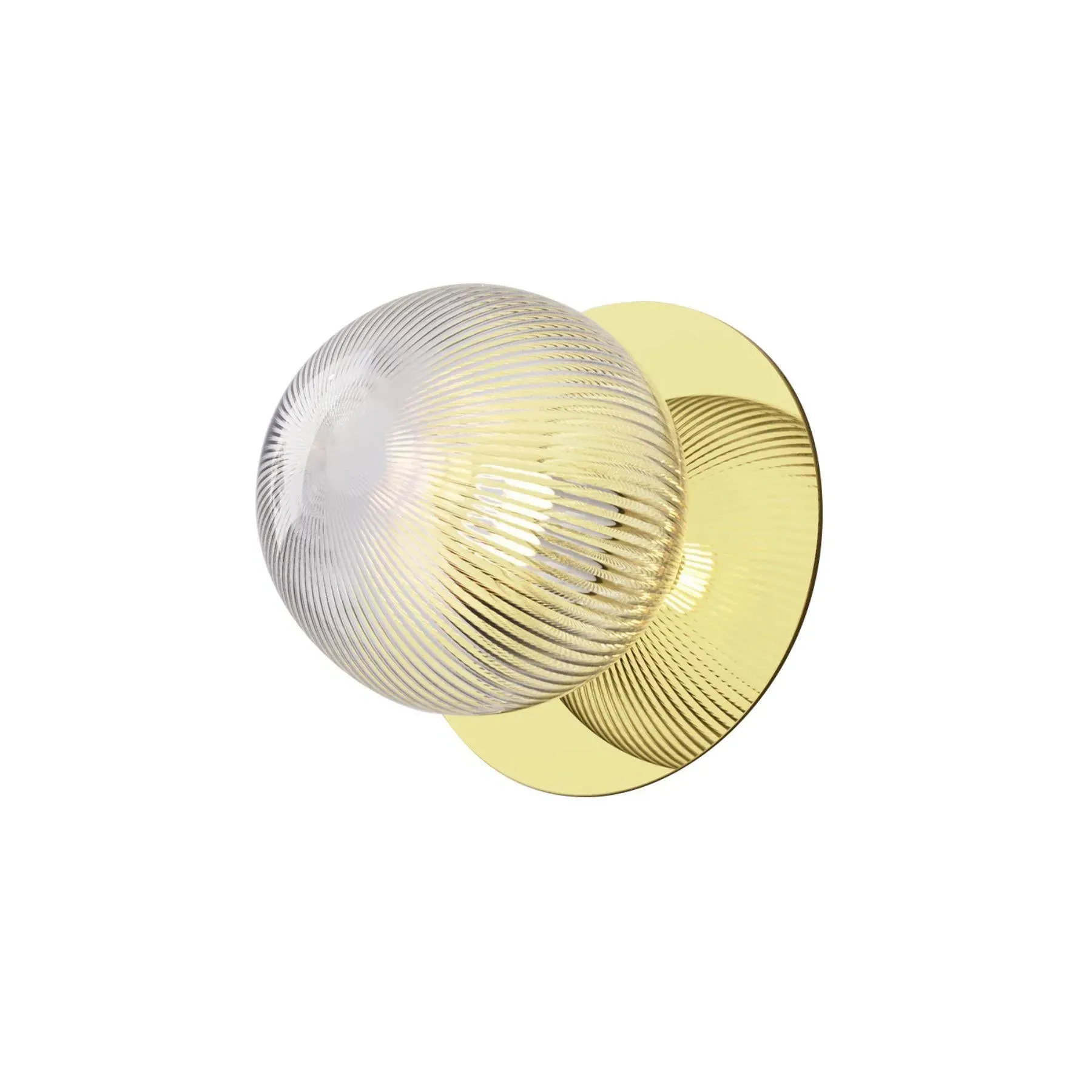 Wall Light with Ribbed Glass - Frosted Glass