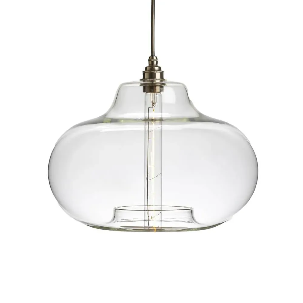 XL Pendant Light with Fine Ribbed Glass